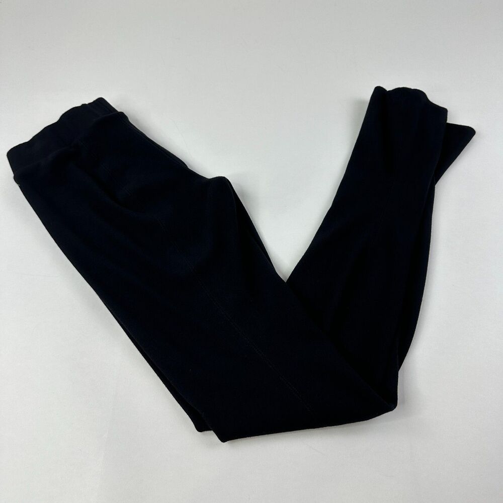 Vince Women's Ponte Knit Leggings S Black Ribbed Slim Mini Boot Pull-On Comfort